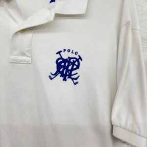 Men's Polo Ralph Lauren Shirt White w/Blue Crest Size XL MSRP $89.50